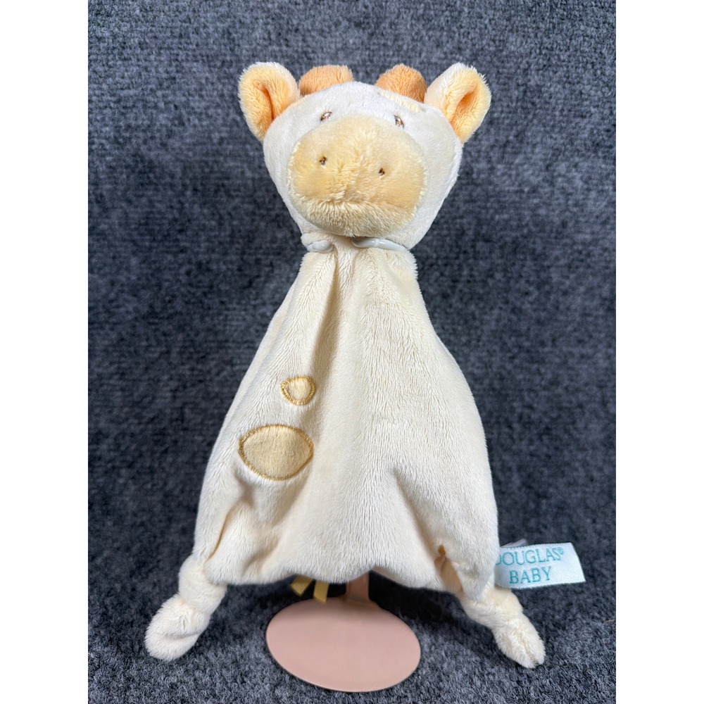 Douglas Baby Giraffe Lovey Security Blanket Plush Teether Cream Yellow 6354